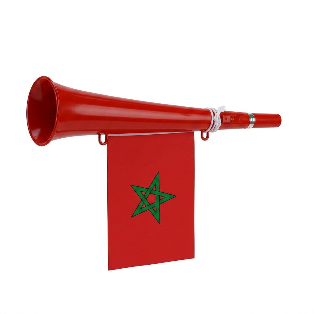 Vuvuzela Trompette Maroc 36 cm — drapeau